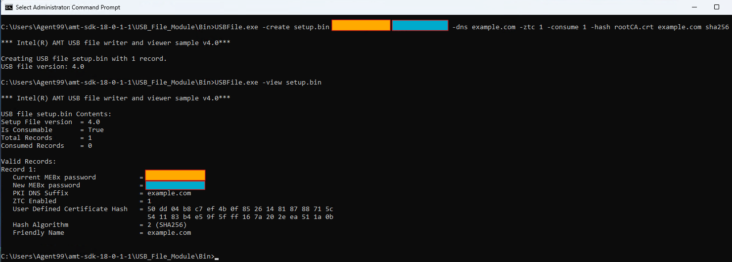 Figure 2: Generation and View of the setup.bin file